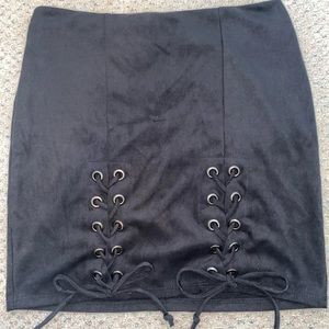 Black ties mini skirt! Size S